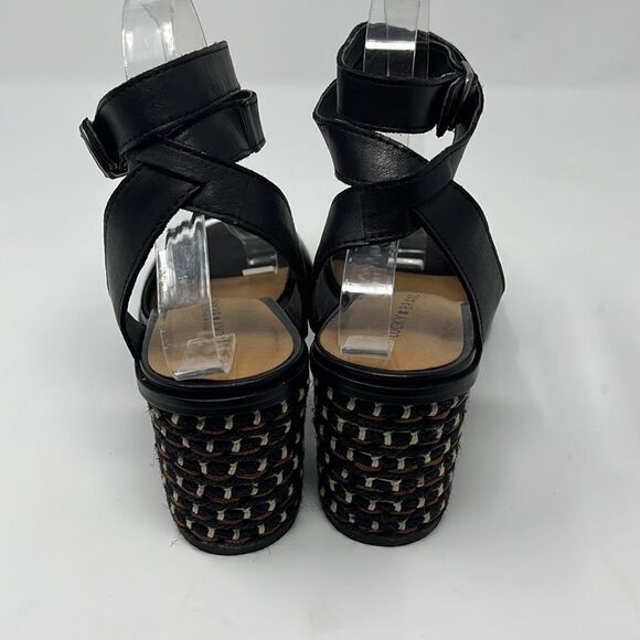 Lucky Brand Pernilla Round‎ Heel Leather Sandals Size 8.5 - Picture 5 of 8